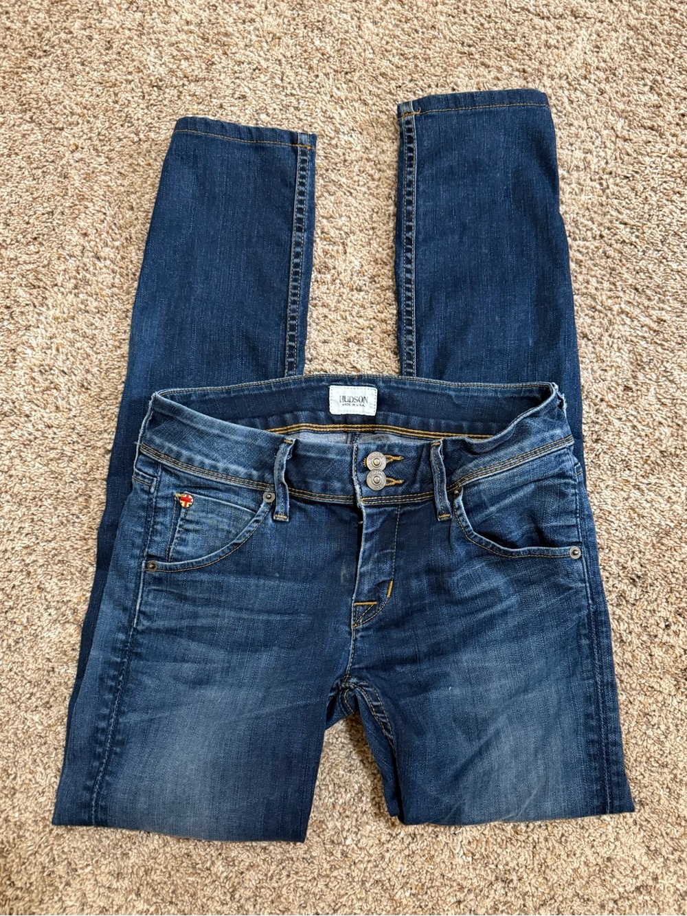 Hudson Jeans Size 26 Skinny Stretch Double Button Made in USA